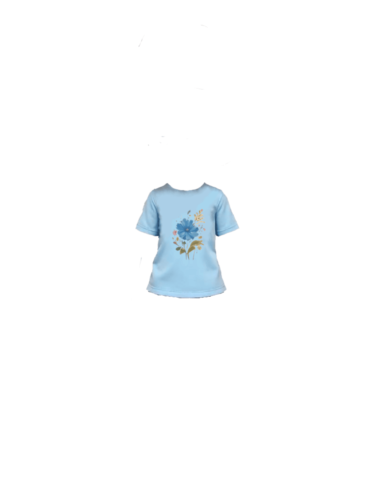 Light blue t-shirt with floral design